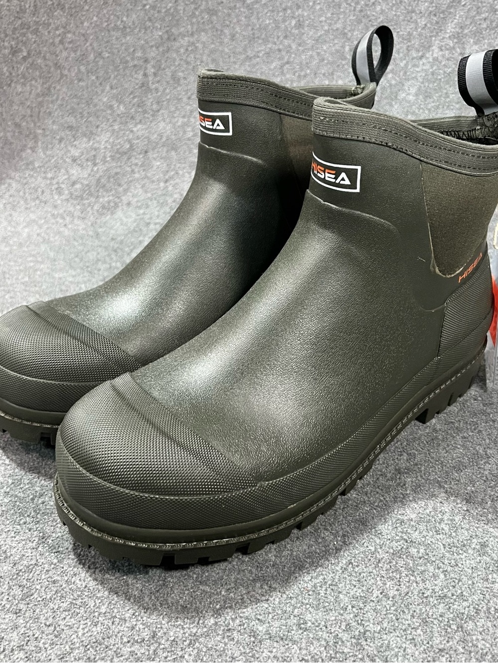 HISEA Men's Chelsea Boots Rubber Waterproof Rain Snow Chore Working Size 9